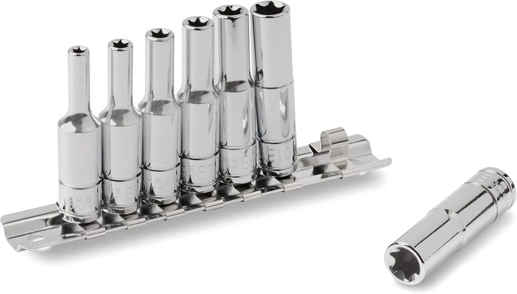 Titan 66320 7-Piece 1/4 in. Drive Deep External Star Socket Set