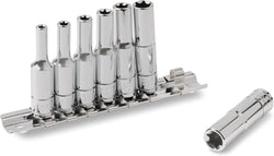 Titan 66320 7-Piece 1/4 in. Drive Deep External Star Socket Set