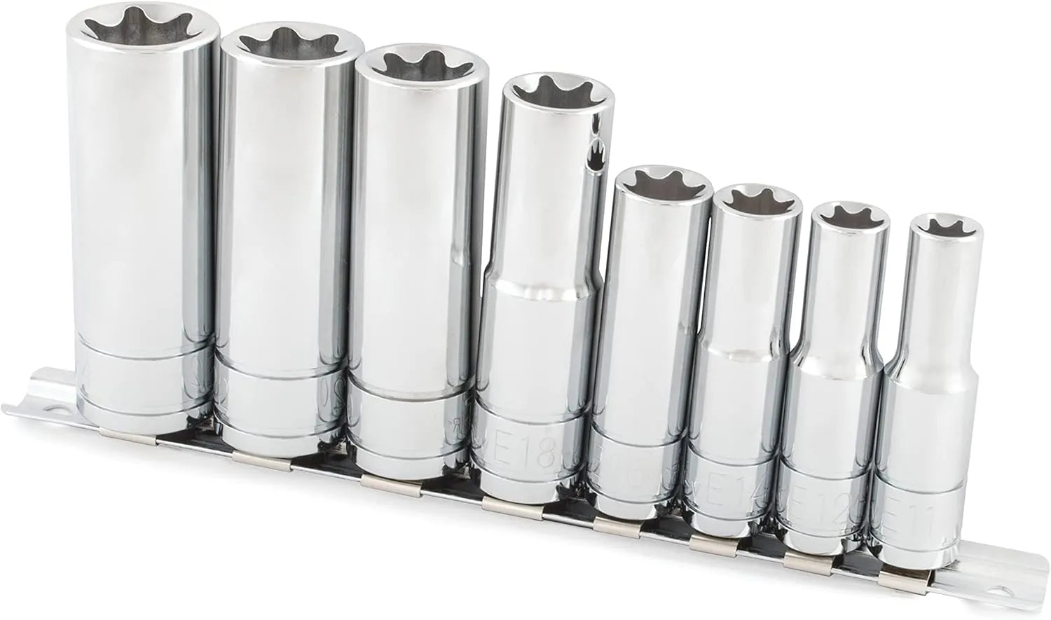 Titan 68302 8-Piece 3/8 in. & 1/2" Drive External Star Deep Sockets