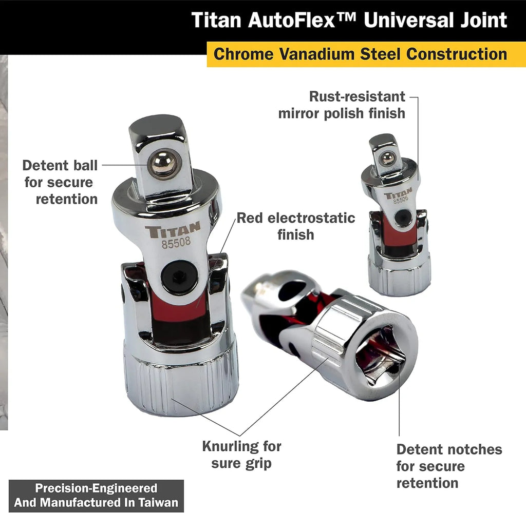 Titan 85505 3-Piece Automotive-Flex U-Joints