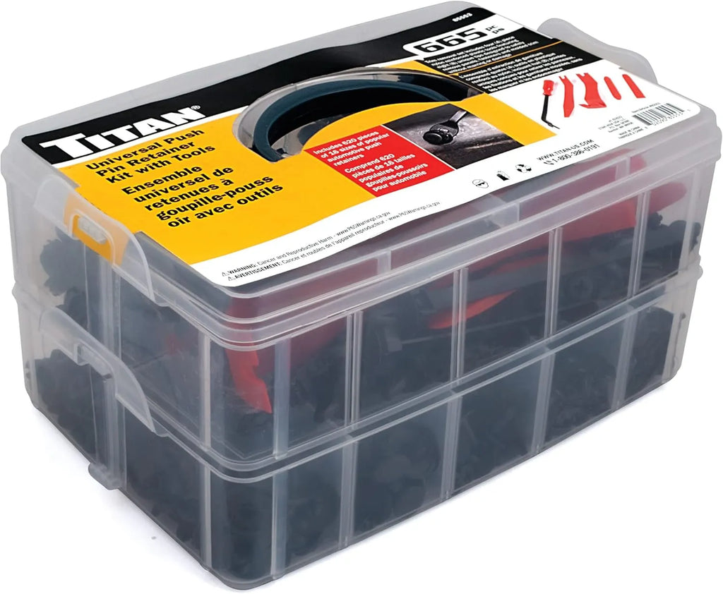 Titan 85553 665-Piece Car Retainer Clip Kit