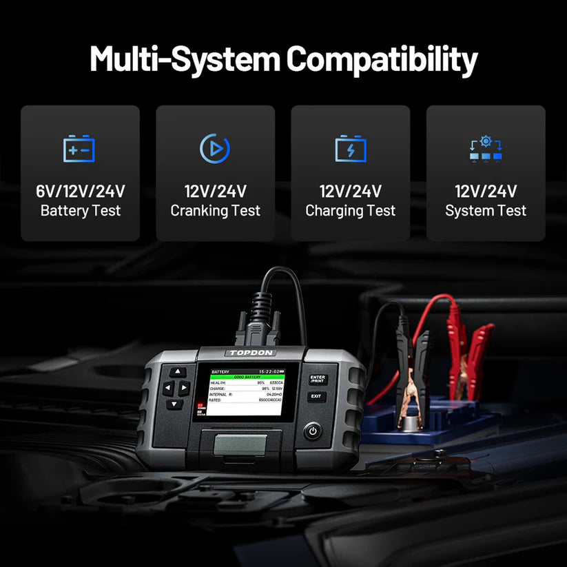 TOPDON BT600 Plus | Battery Tester with Printer - New Products,Battery Service,Battery Service>Battery Testers