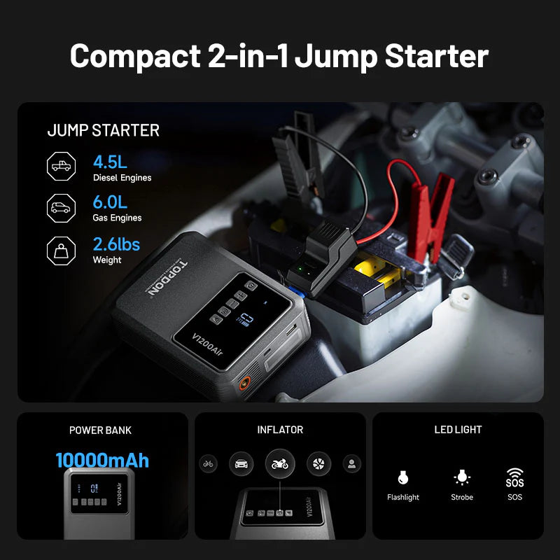TOPDON V1200Air | Jump Starter - New Products,Battery Service>Jump Starters,Battery Service