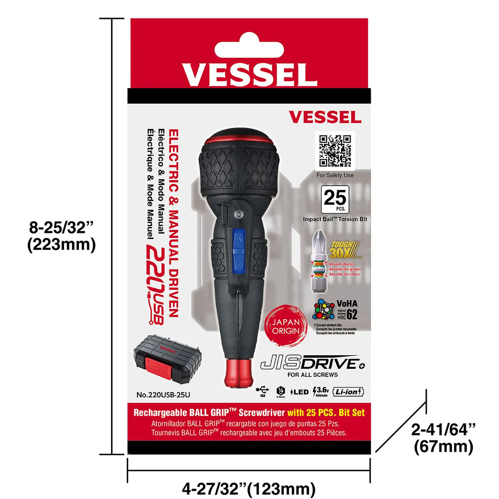 e-ASSIST Screwdriver (Higher Torque Model) with 25 PC. Bit Set