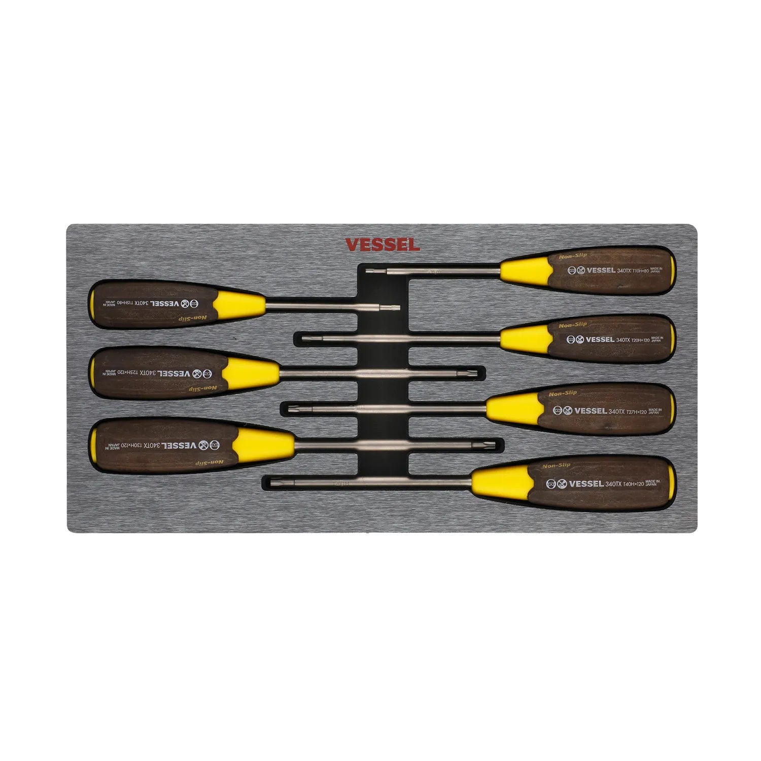 WOOD-COMPO Non-Slip Torx Tamper-proof Screwdriver 7PC. Set