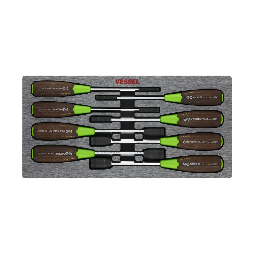 WOOD-COMPO Non-Slip Hex. Nut Driver 8PC. Set