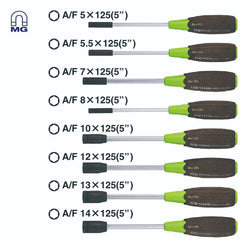 WOOD-COMPO Non-Slip Hex. Nut Driver 8PC. Set