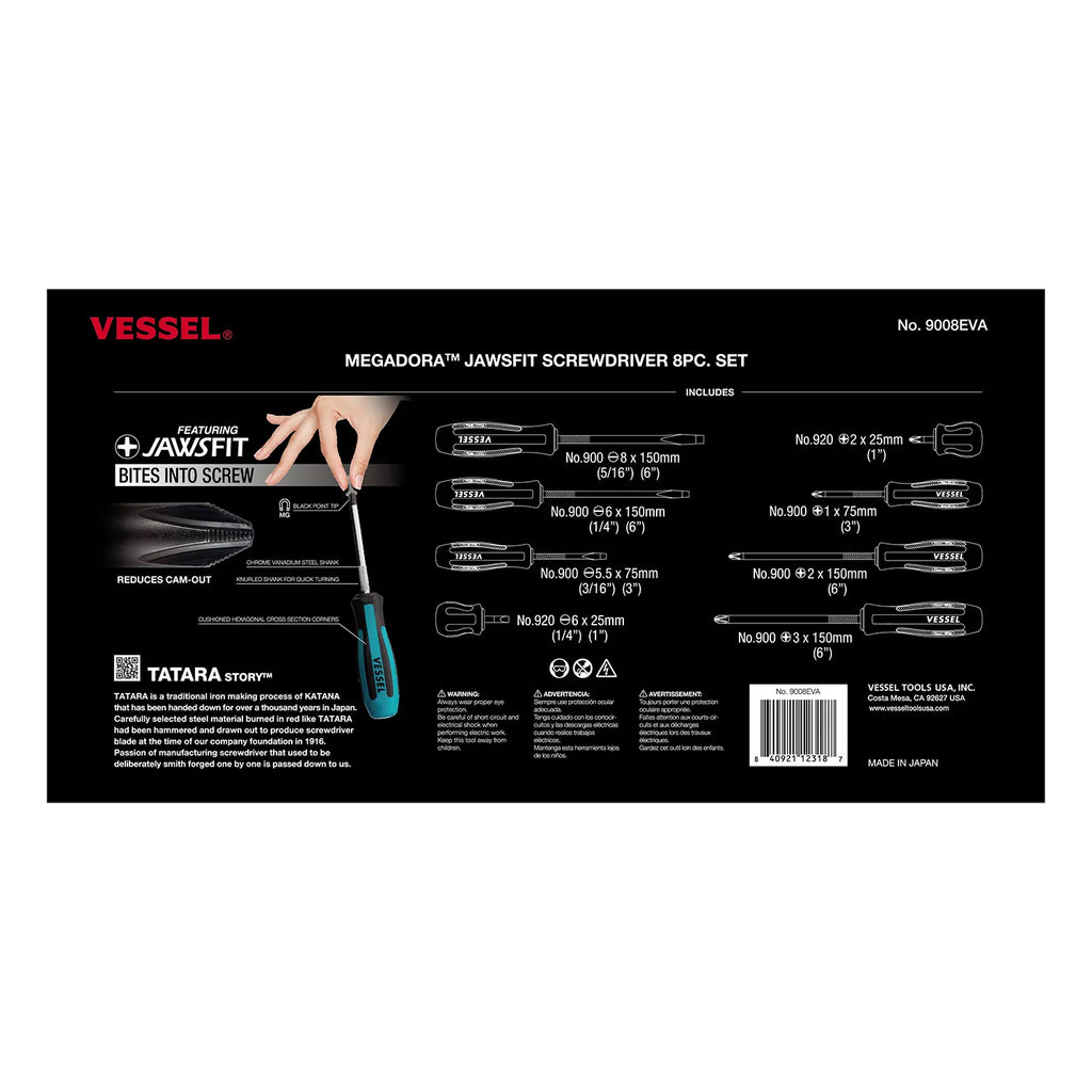 MEGADORA JAWSFIT® Screwdriver 8PC. Set