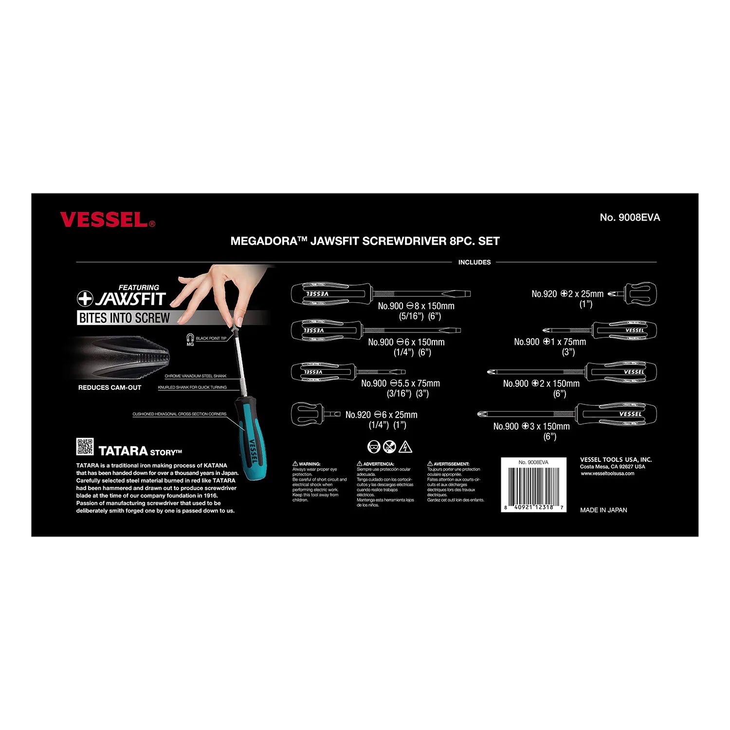 MEGADORA JAWSFIT® Screwdriver 8PC. Set