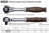 WOOD-COMPO Swivel Socket Wrench 3/8" SQ Drive 16PC. Set