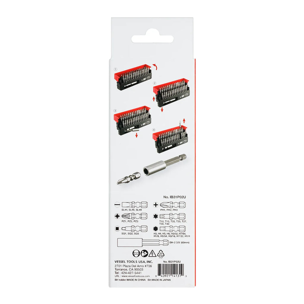 IMPACT BALL™ Torsion Bit 30+1 PC. Set in SLIDE CASE