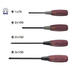 WOOD-COMPO JISDRIVE Screwdriver 4PC. Set Crimson Edition