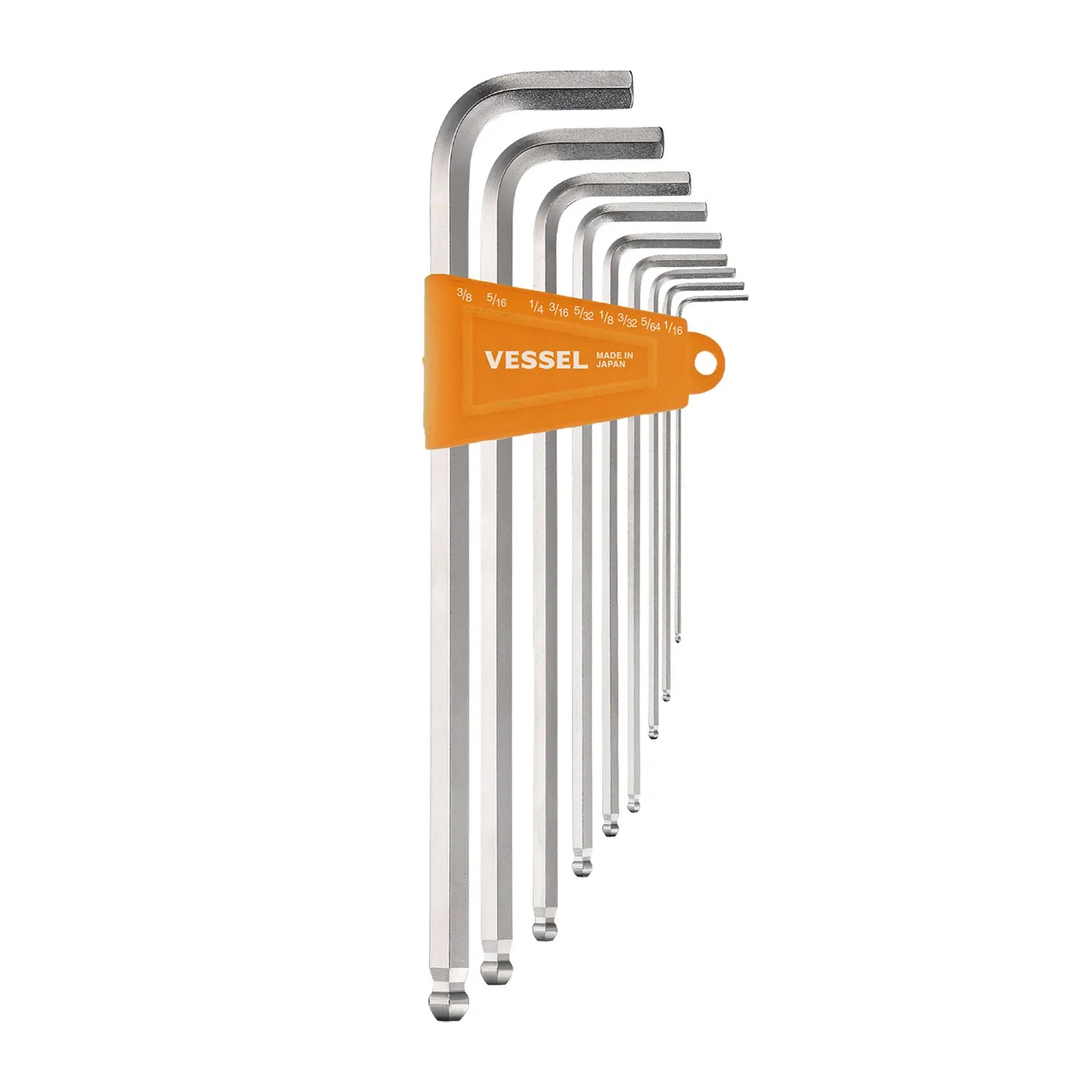 Ball Point Hex L-Key Wrench (Long Type) (Inch) 9PC. Set