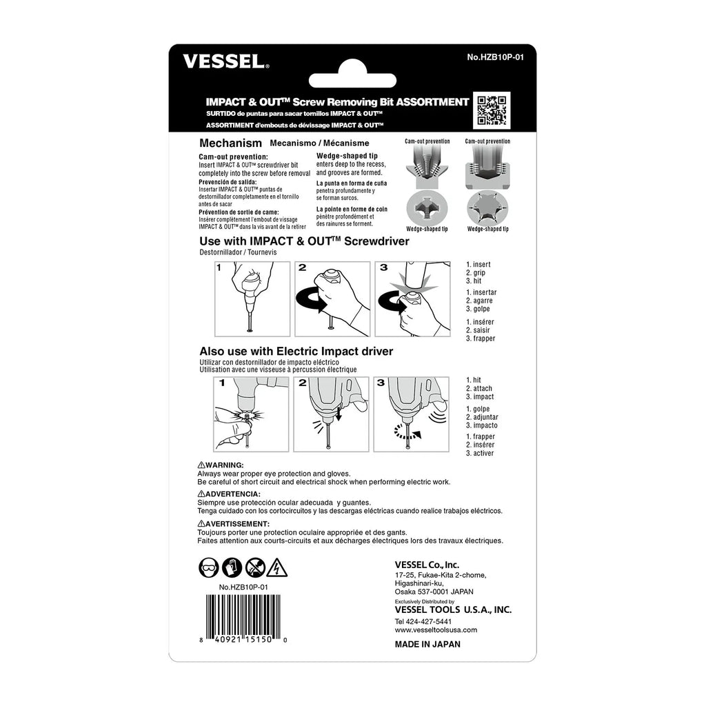 Impact & Out Screw Removing Bit ASSORTMENT