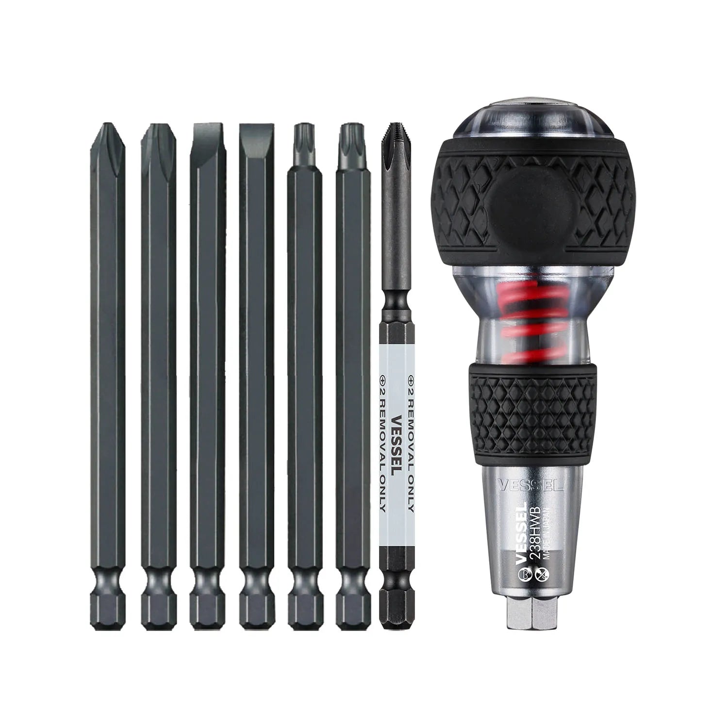 IMPACT & OUT Screwdriver & 7PC. Bit Set