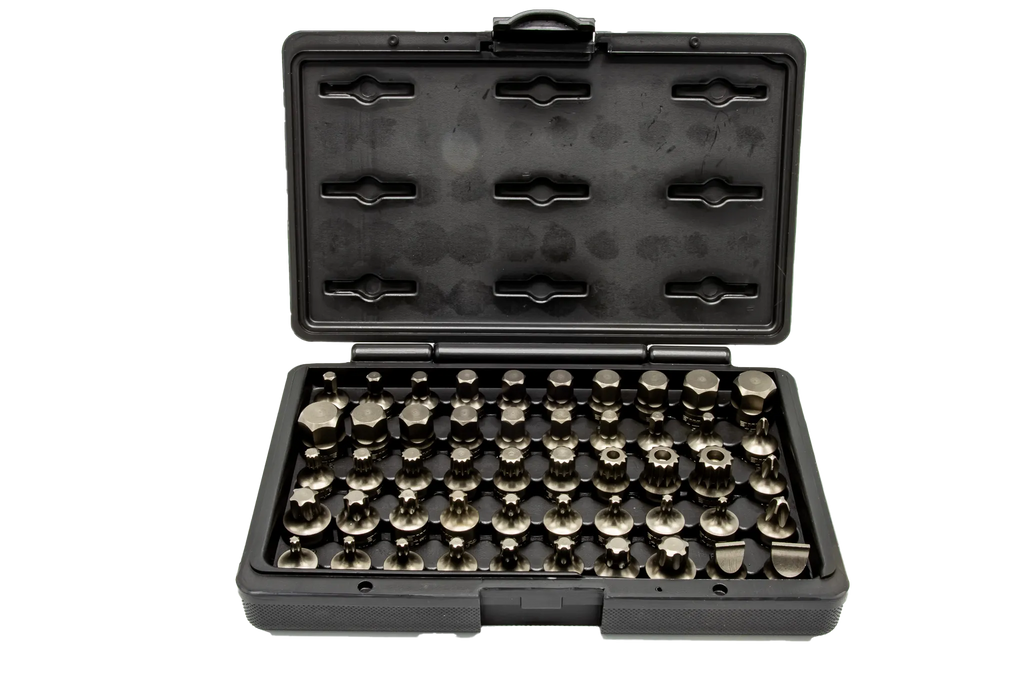 IMPACT MASTER Set, 50 Piece, Half Cut Torx, Hex, Flat, Philips, & XZN Drivers,  3/8" Sq. Dr.