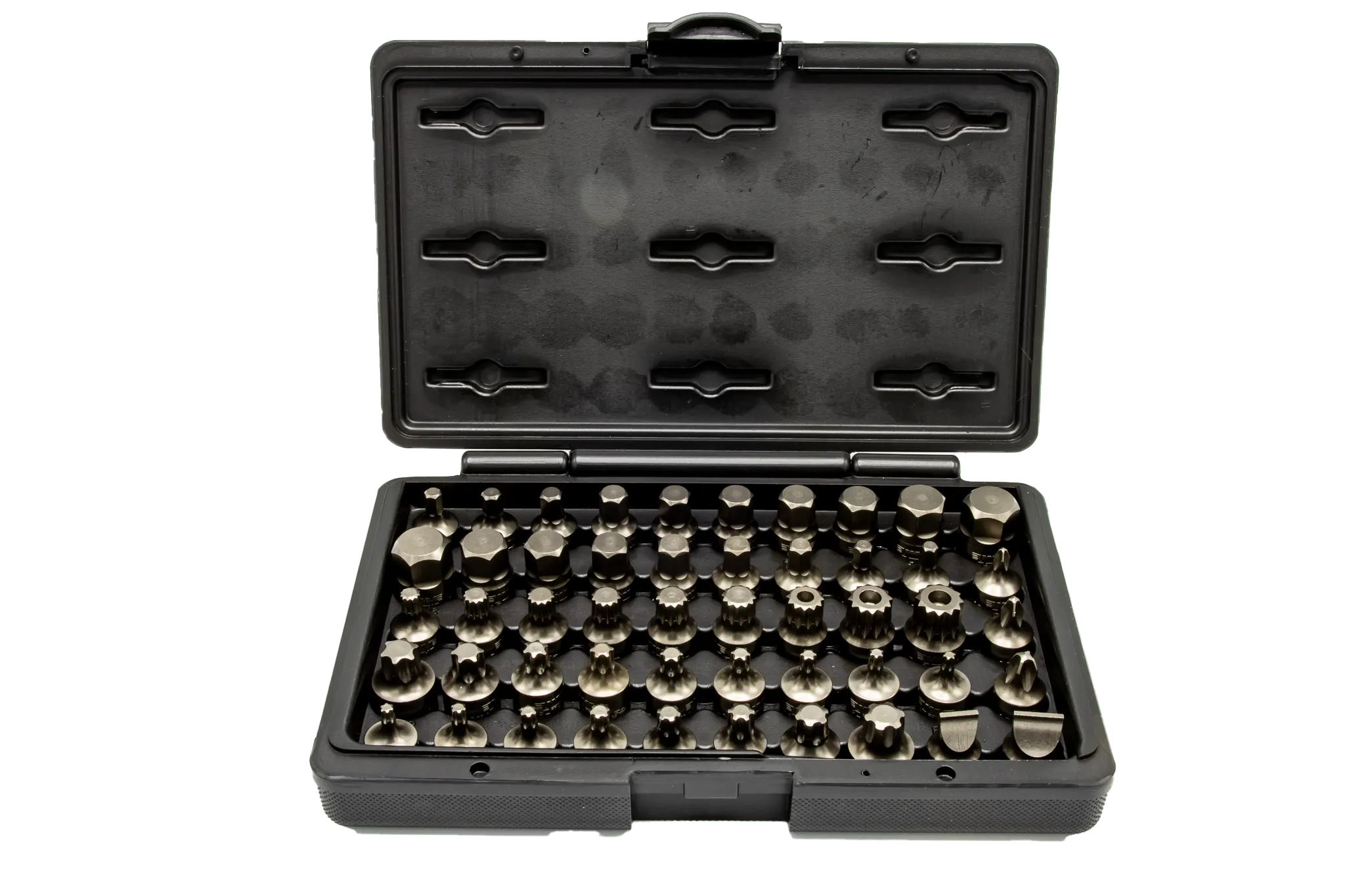 IMPACT MASTER Set, 50 Piece, Half Cut Torx, Hex, Flat, Philips, & XZN Drivers,  3/8" Sq. Dr.