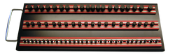 Magrail Tray, (3) 14" Red Magrails, Packaged with 1/4",3/8" and 1/2" peg packs