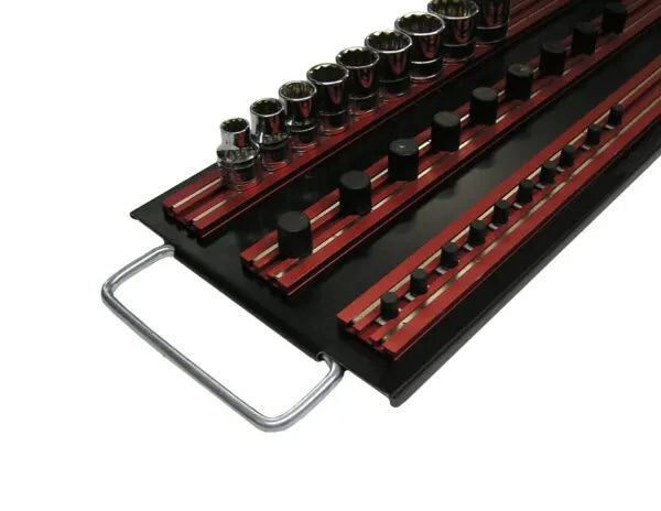 Magrail Tray, (3) 14" Red Magrails, Packaged with 1/4",3/8" and 1/2" peg packs