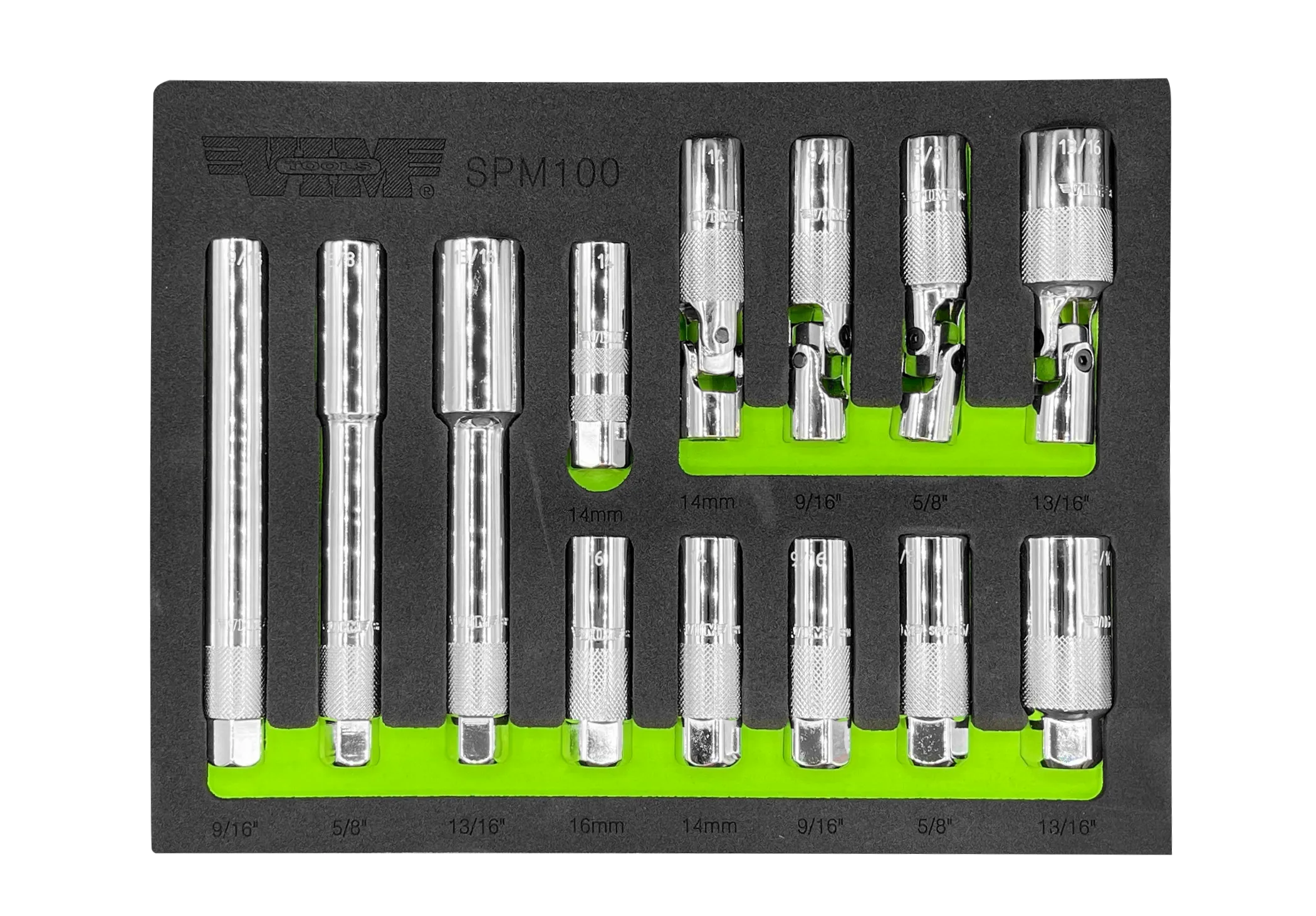Spark Plug Master Set, 13 pc set, include XL, Standard and Swivel Spark Plug Tools