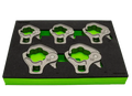 5 PC. 1/2'' DR. LARGE RATCHETING FLARE NUT WRENCH SET