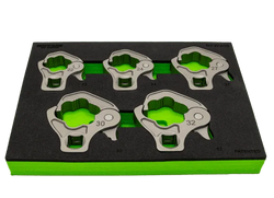 5 PC. 1/2'' DR. LARGE RATCHETING FLARE NUT WRENCH SET