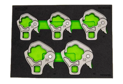 5 PC. 1/2'' DR. LARGE RATCHETING FLARE NUT WRENCH SET
