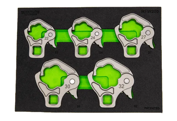 5 PC. 1/2'' DR. LARGE RATCHETING FLARE NUT WRENCH SET