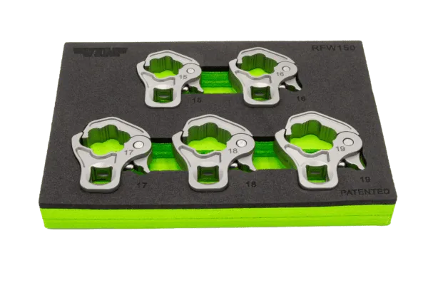 5 PC. 3/8'' DR. RATCHETING FLARE NUT  SET (15, 16, 17, 18, 19MM)