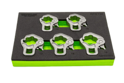 5 PC. 3/8'' DR. RATCHETING FLARE NUT  SET (15, 16, 17, 18, 19MM)