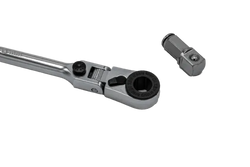 dual flex head 1/4" & 3/8" ratchet with removable drives