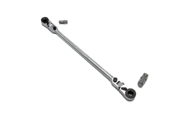 dual flex head 1/4" & 3/8" ratchet with removable drives