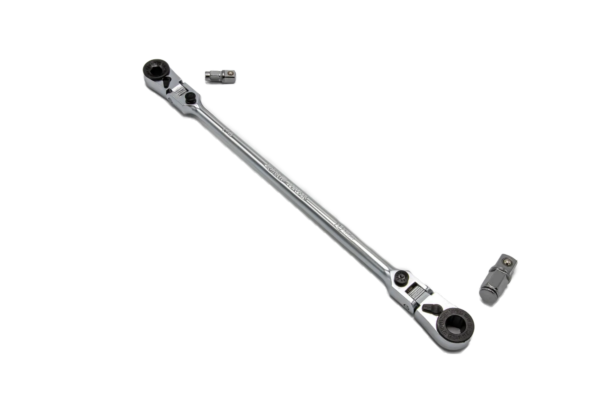 dual flex head 1/4" & 3/8" ratchet with removable drives