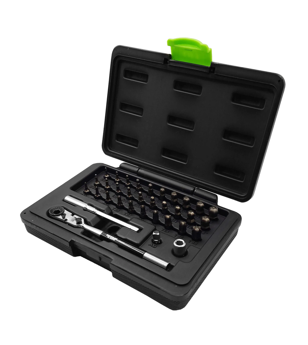 34 PC. BALL HEX AND TORX BIT SET