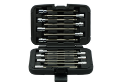 14 PC. 3/8’’ DR. MASTER XL BALL HEX DRIVER SET, 6’’ OAL, INCLUDES: 3MM - 10MM, 1/8’’ - 3/8’’