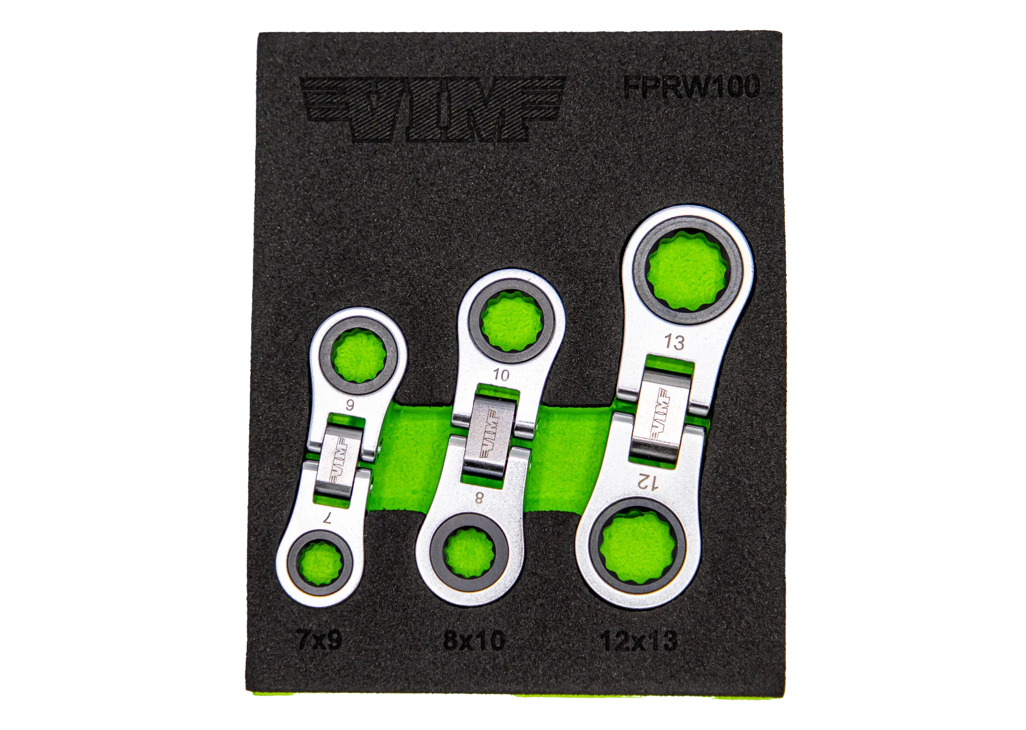 Nano flex ratcheting wrench set