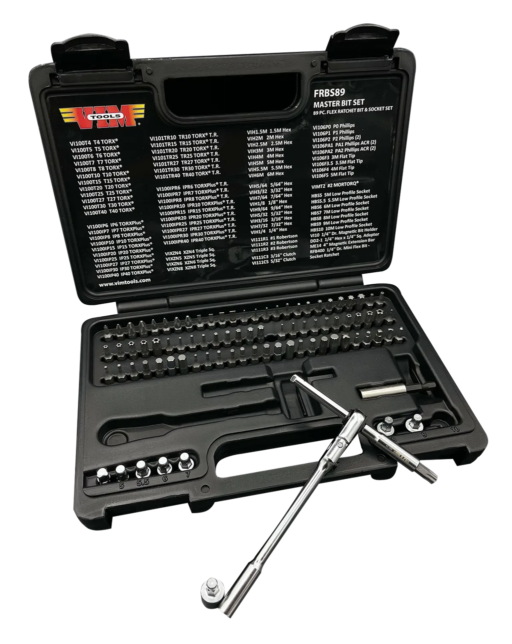 89 piece master bit set with 1/4" flex ratchet (includes RFB400K)