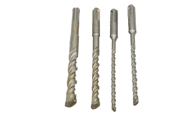 Hammer Drill Adapter, 4 Carbide Tipped Hammer Drills, 3/16", 1/4", 3/8", & 1/2"