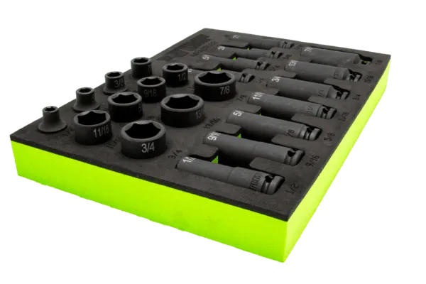 22 PC. 3/8" DR. SAE  IMPACT SOCKET SET