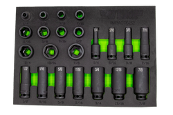 22 PC. 3/8" DR. SAE  IMPACT SOCKET SET