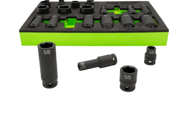 22 PC. 3/8" DR. SAE  IMPACT SOCKET SET