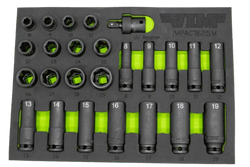 25 PC. 3/8" DR. METRIC  IMPACT SOCKET SET