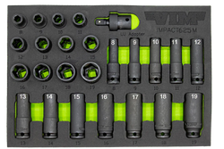 25 PC. 3/8" DR. METRIC  IMPACT SOCKET SET