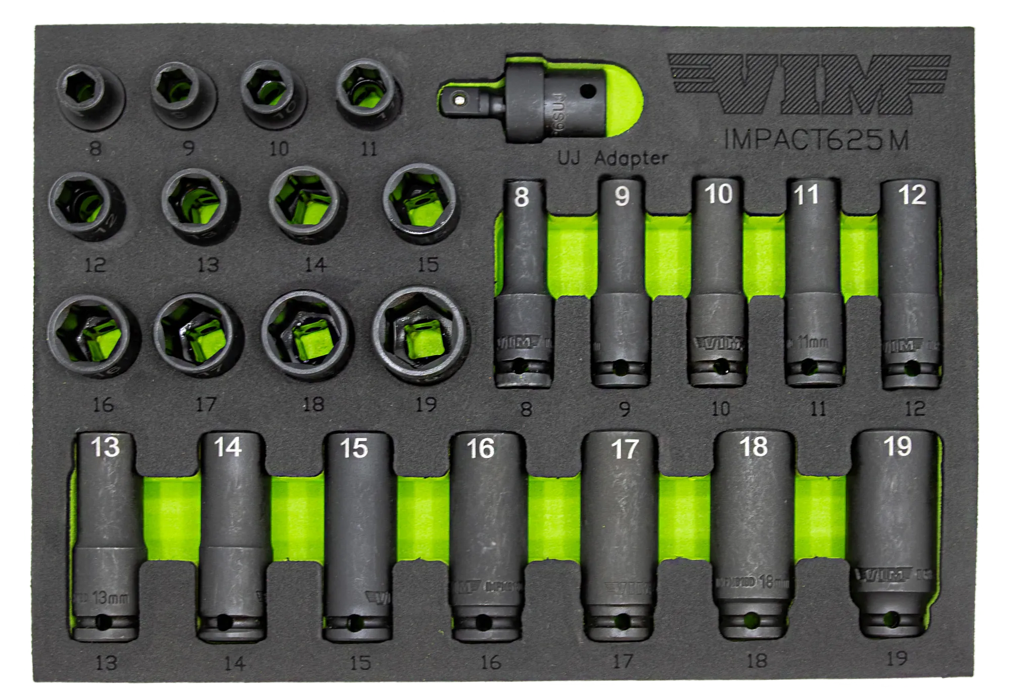 25 PC. 3/8" DR. METRIC  IMPACT SOCKET SET
