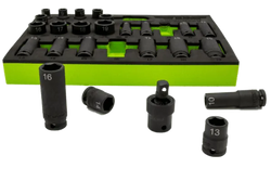 25 PC. 3/8" DR. METRIC  IMPACT SOCKET SET