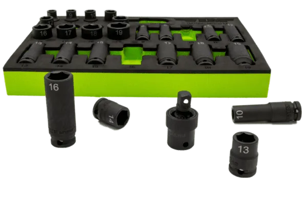 25 PC. 3/8" DR. METRIC  IMPACT SOCKET SET