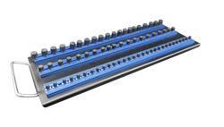 Magrail Tray, (3) 14" Blue Magrails, Packaged with 1/4",3/8" and 1/2" peg pack