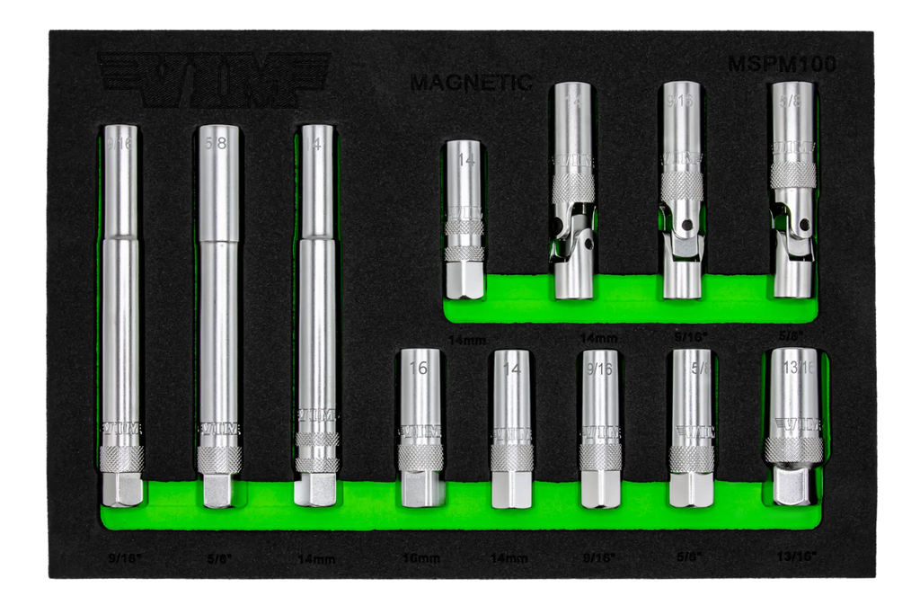 12 PC. 3/8'' DR. MAGNETIC SPARK PLUG MASTER SET