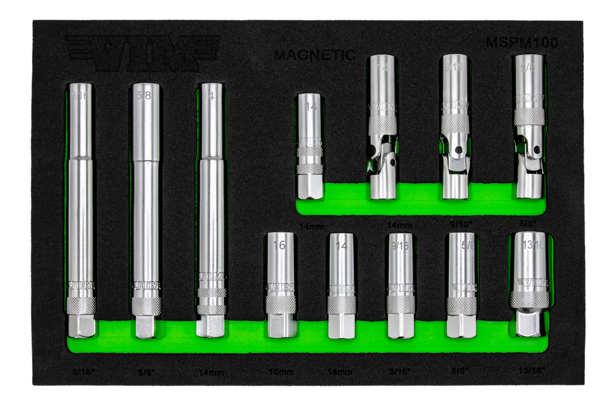 12 PC. 3/8'' DR. MAGNETIC SPARK PLUG MASTER SET