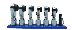 6 PC. 12PT OFFSET, FLEX HEAD RATCHETING WRENCH ATTACHMENTS (8 - 13MM)